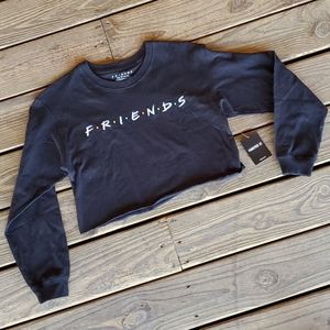 F21 NWT Friends TV Show Long Sleeve Crop Top